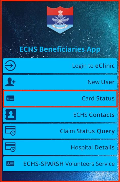 echs smart card status|echs online application status.